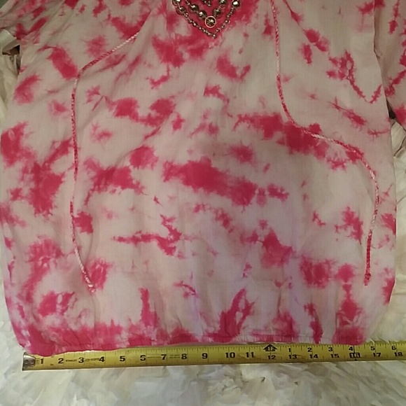 Michael Kors Boho Tie Dye Top Tunic Blouse - Picture 7 of 8